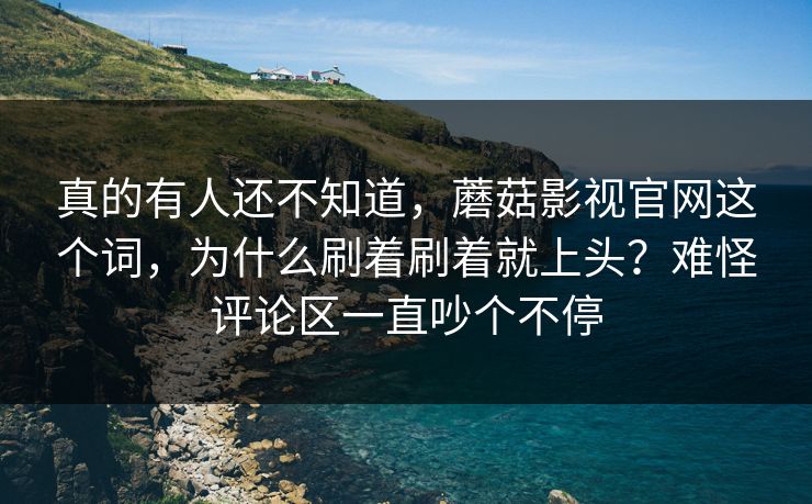 真的有人还不知道，蘑菇影视官网这个词，为什么刷着刷着就上头？难怪评论区一直吵个不停