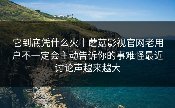 它到底凭什么火｜蘑菇影视官网老用户不一定会主动告诉你的事难怪最近讨论声越来越大